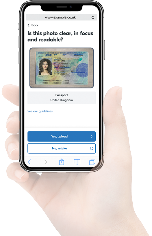 screenshot of Yoti Identity Verification